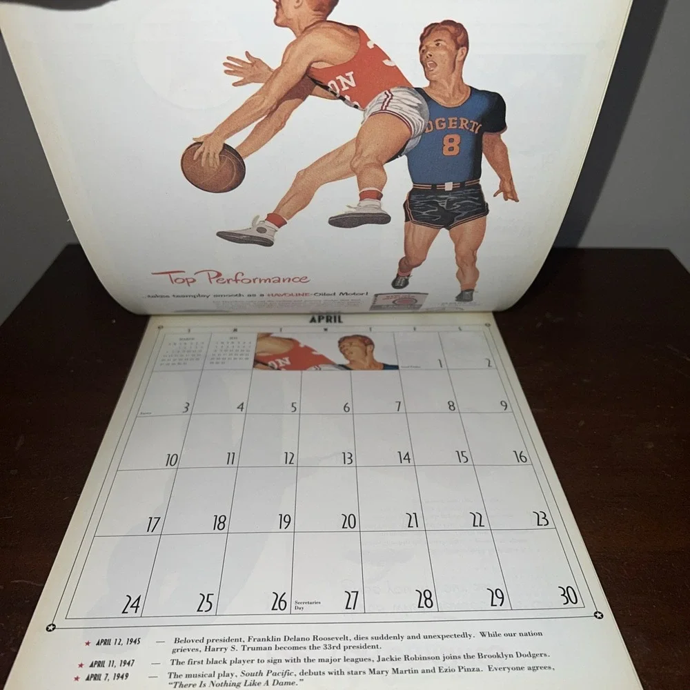 Nine Texaco Calendars From 1992 To 2000, Great Condition & Graphics UNUSED‎